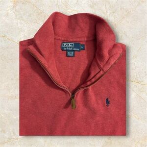 Vintage Polo by Ralph Lauren Red Zip Up Sweater